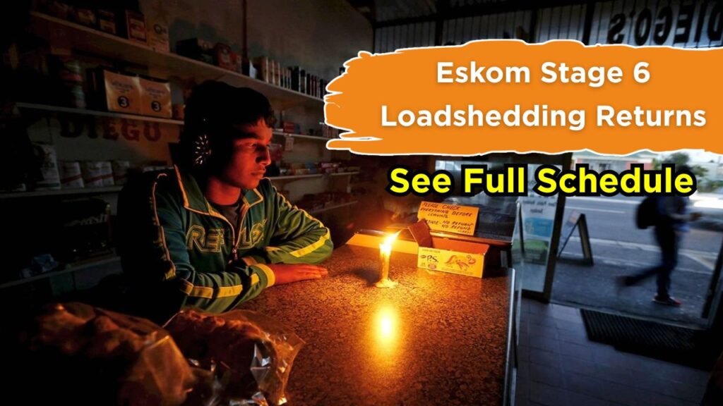 Eskom Stage 6 Loadshedding Returns – Full Power Outage Schedule for August 10–11